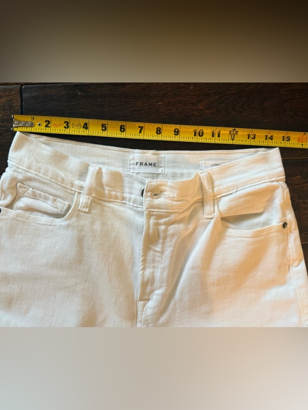 Frame Denim White Le Palazzo Wide-Leg High-Rise Jeans 29 - Picture 5 of 7